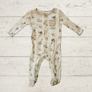Disney Baby Bambie Snap Footie Pajamas Size 3-6m